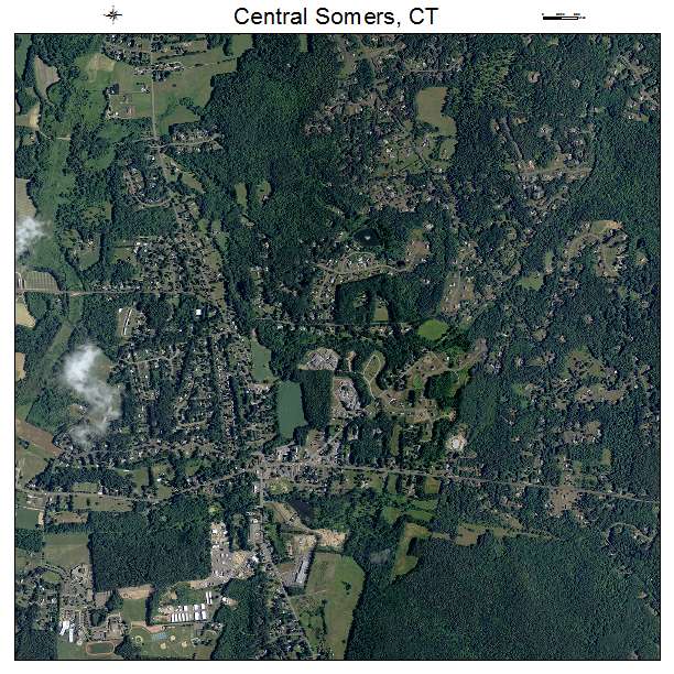 Central Somers, CT air photo map