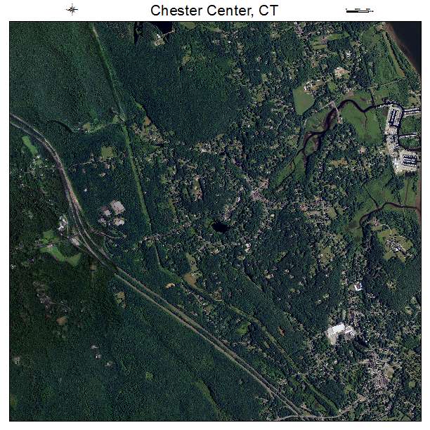 Chester Center, CT air photo map