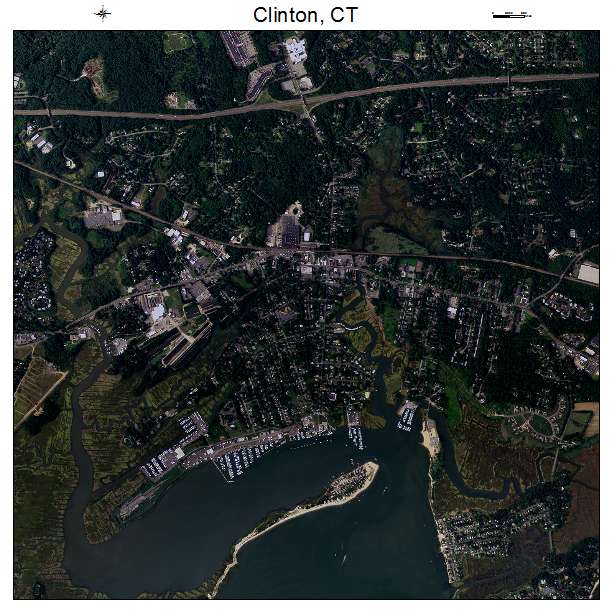 Clinton, CT air photo map