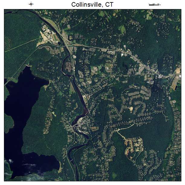 Collinsville, CT air photo map