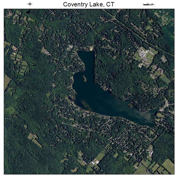 Coventry Lake, CT air photo map