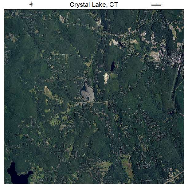 Crystal Lake, CT air photo map