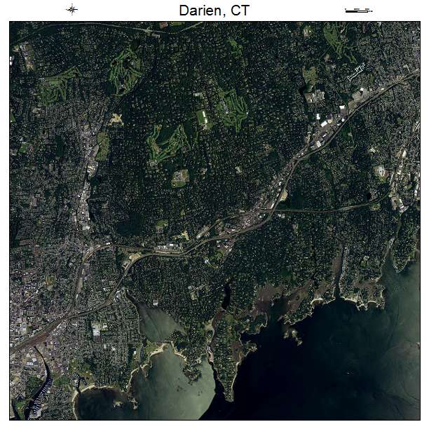 Darien, CT air photo map