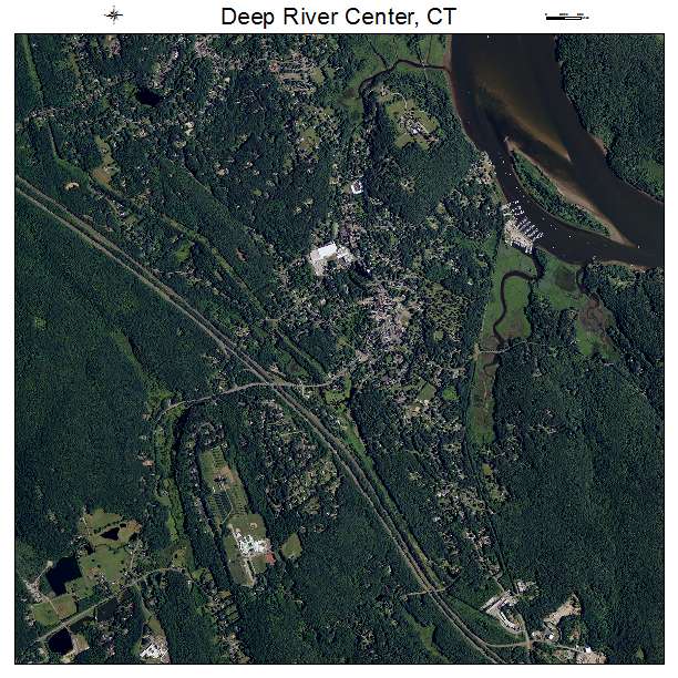 Deep River Center, CT air photo map