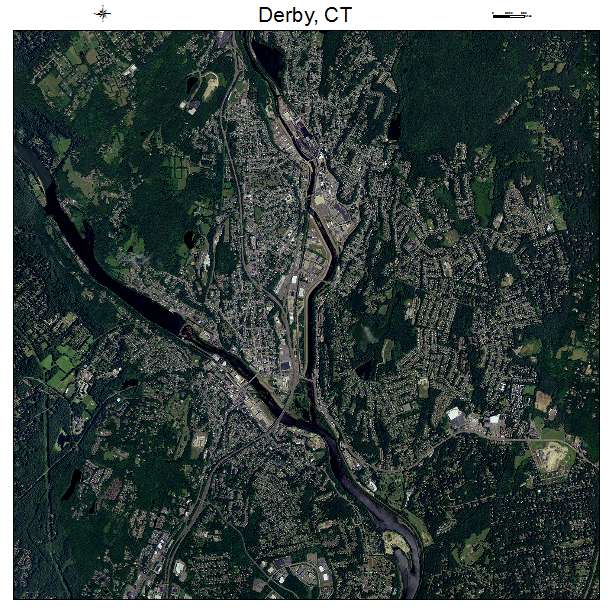 Derby, CT air photo map