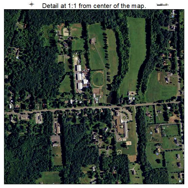 Bethlehem Village, Connecticut aerial imagery detail