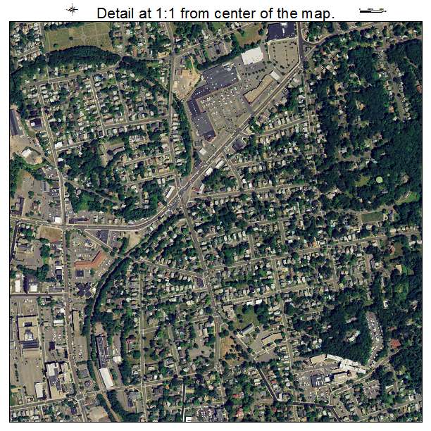 Bristol, Connecticut aerial imagery detail