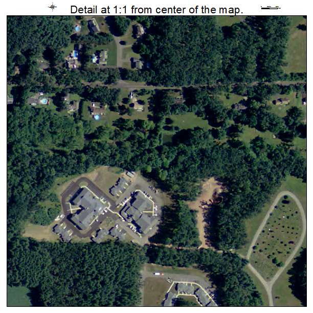 Central Somers, Connecticut aerial imagery detail