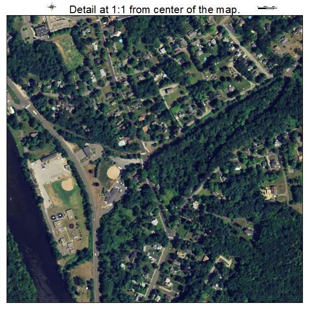 Collinsville, Connecticut aerial imagery detail