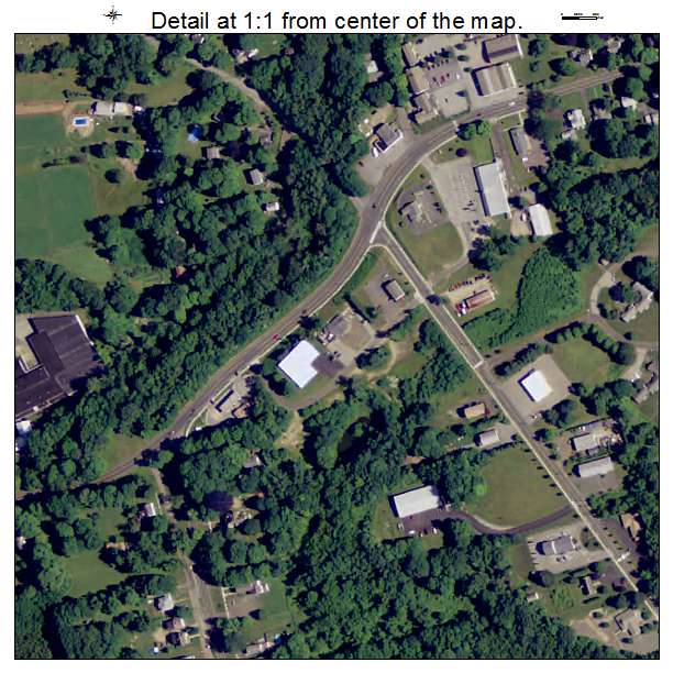 Moodus, Connecticut aerial imagery detail
