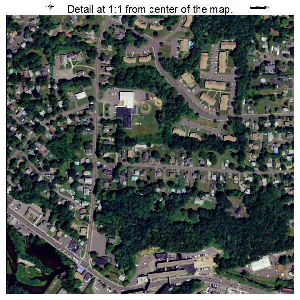 Oakville, Connecticut aerial imagery detail
