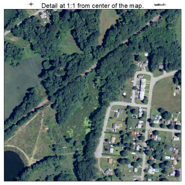Plainfield Village, Connecticut aerial imagery detail