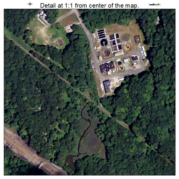 Poquonock Bridge, Connecticut aerial imagery detail