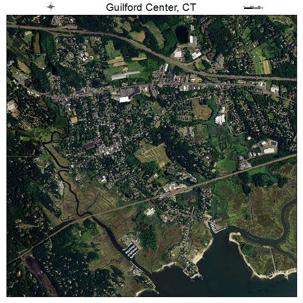 Guilford Center, CT air photo map