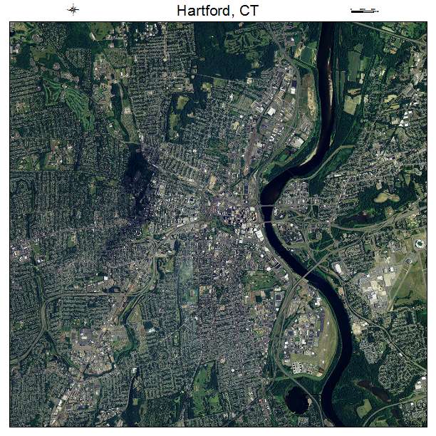 Hartford, CT air photo map
