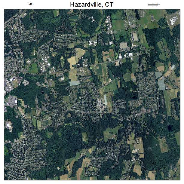 Hazardville, CT air photo map