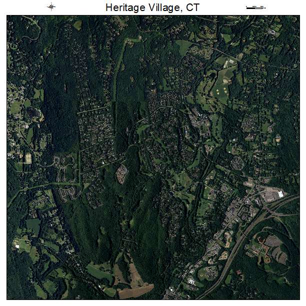 Heritage Village, CT air photo map