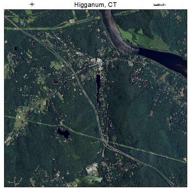 Higganum, CT air photo map