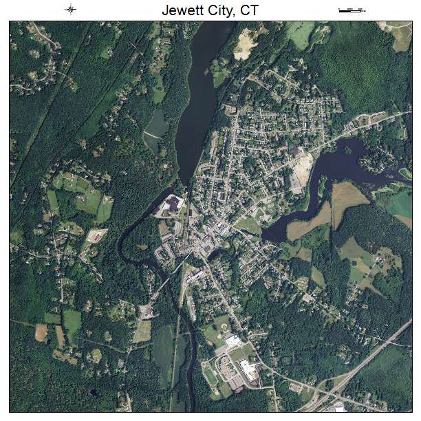 Jewett City, CT air photo map
