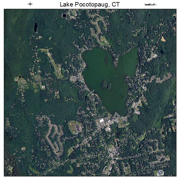 Lake Pocotopaug, CT air photo map