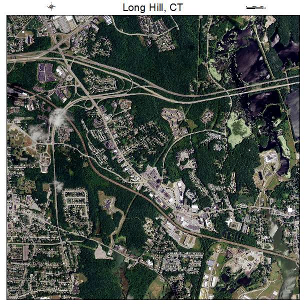 Long Hill, CT air photo map