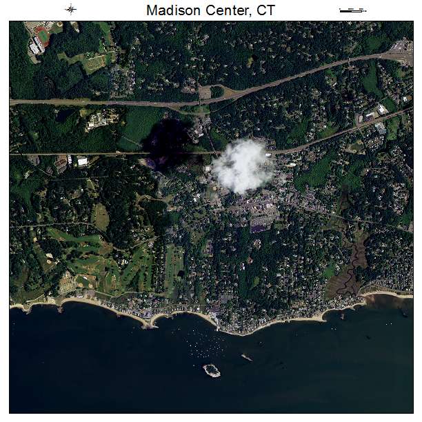 Madison Center, CT air photo map