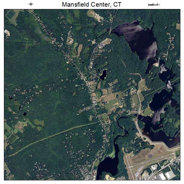 Mansfield Center, CT air photo map