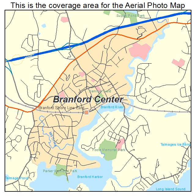 Branford Center, CT location map 