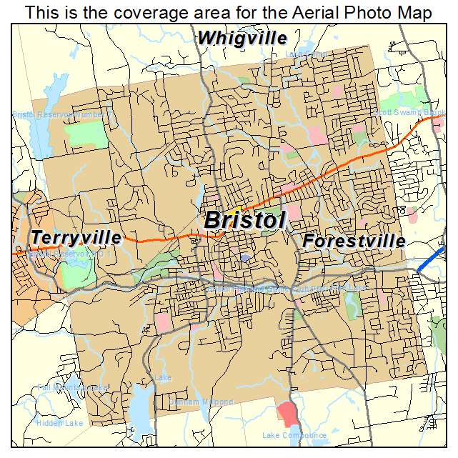 Bristol, CT location map 