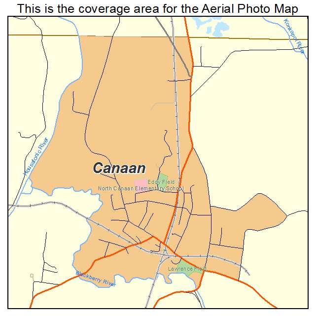 Canaan, CT location map 