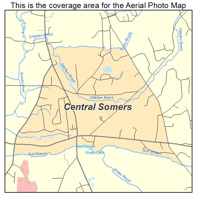 Central Somers, CT location map 