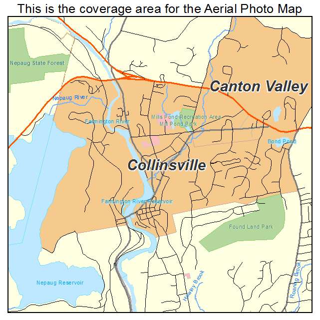 Collinsville, CT location map 