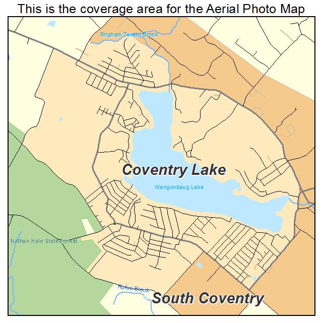 Coventry Lake, CT location map 