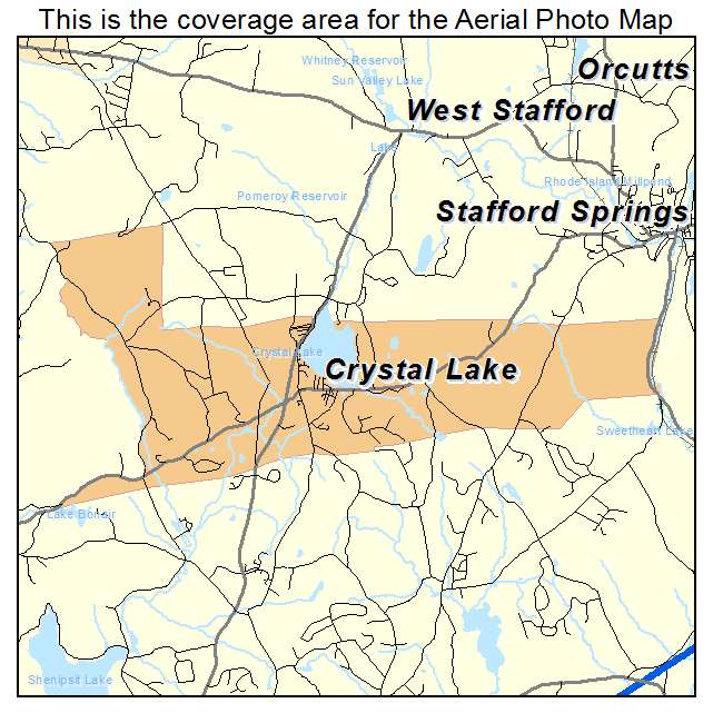 Crystal Lake, CT location map 