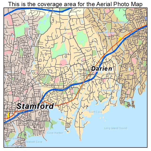 Darien, CT location map 