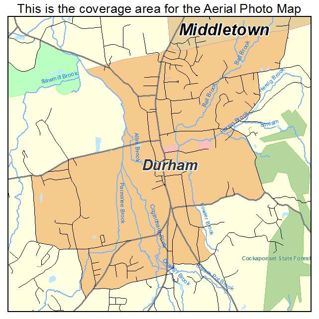 Durham, CT location map 