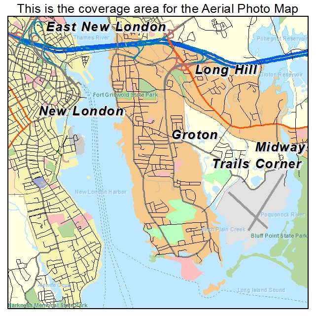 Groton, CT location map 