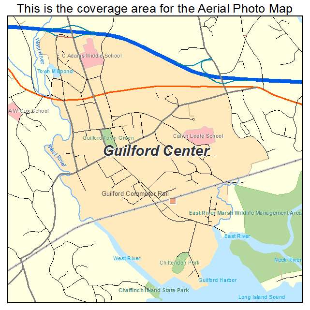 Guilford Center, CT location map 