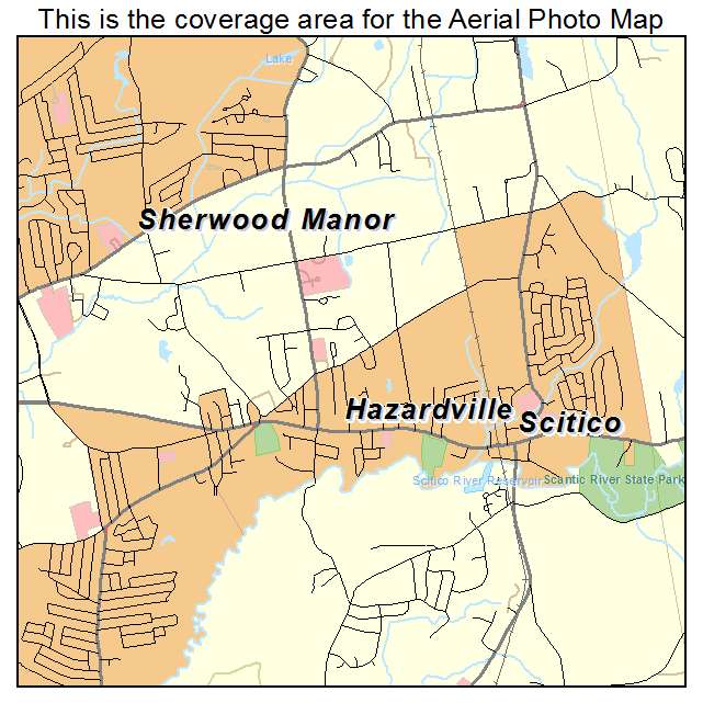 Hazardville, CT location map 