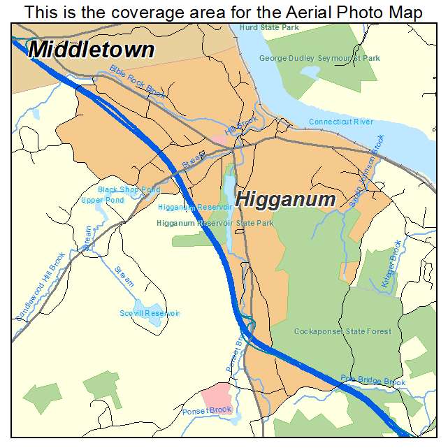 Higganum, CT location map 