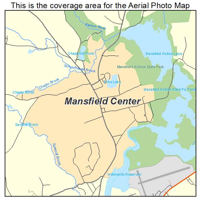 Mansfield Center, CT location map 