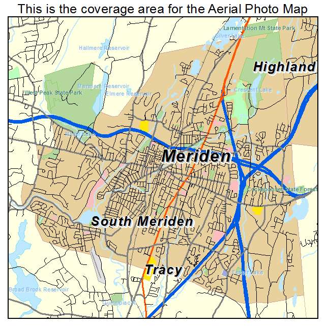 Meriden, CT location map 