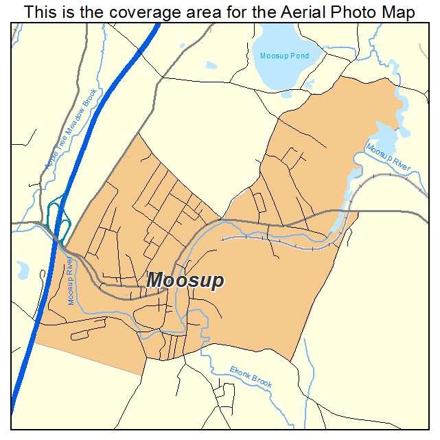 Moosup, CT location map 