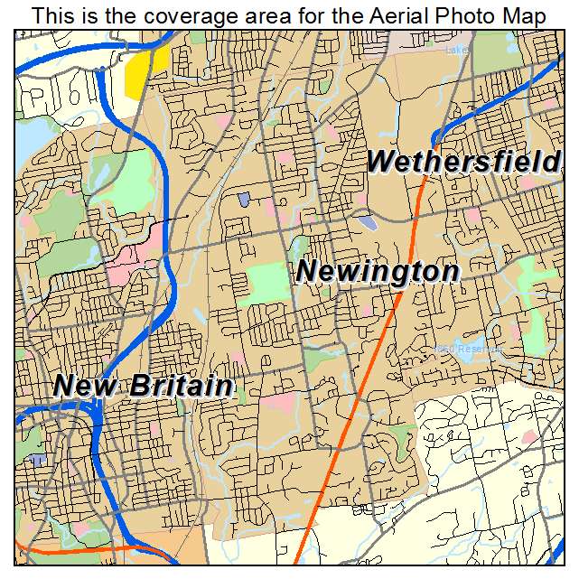 Newington, CT location map 