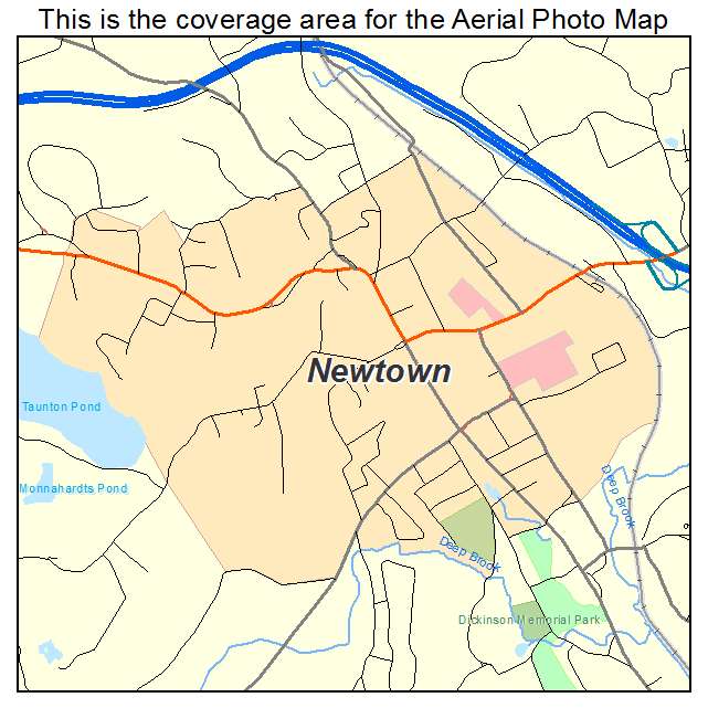 Newtown, CT location map 