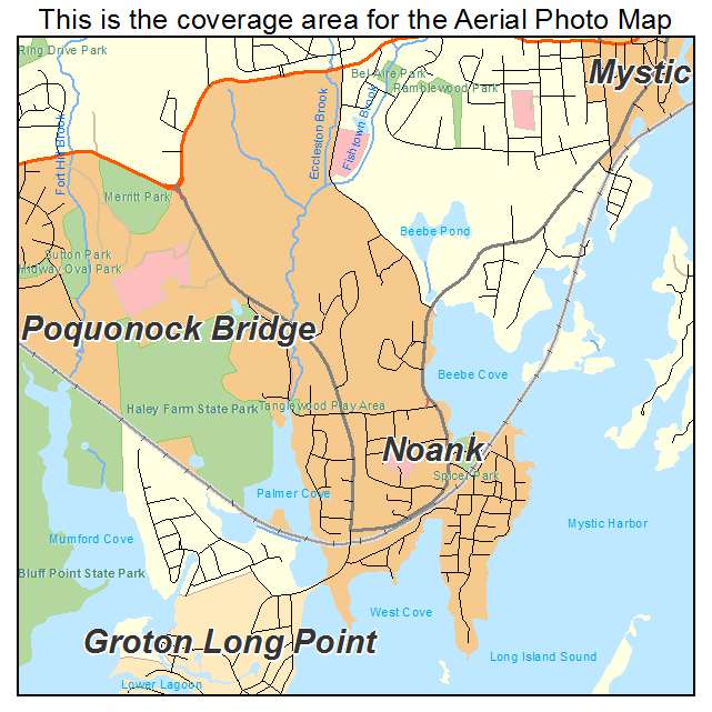 Noank, CT location map 