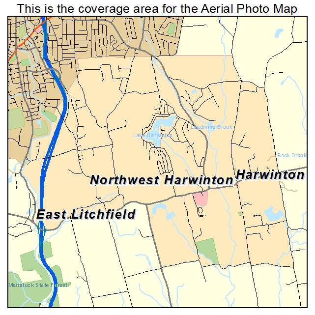 Northwest Harwinton, CT location map 