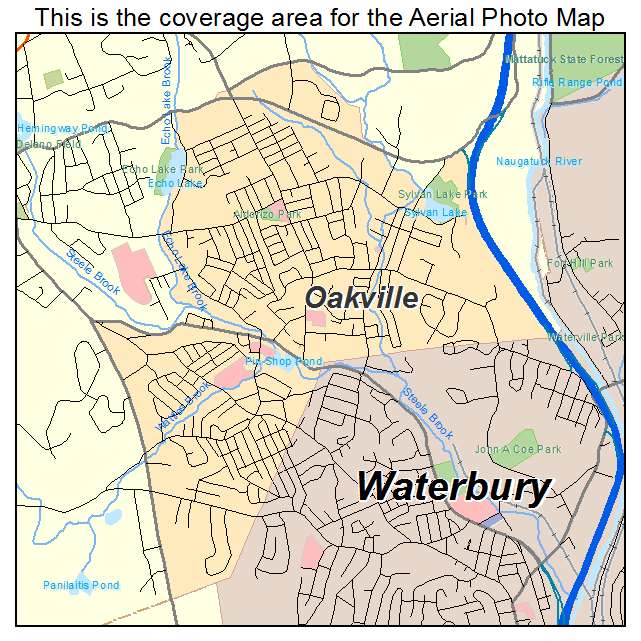 Oakville, CT location map 