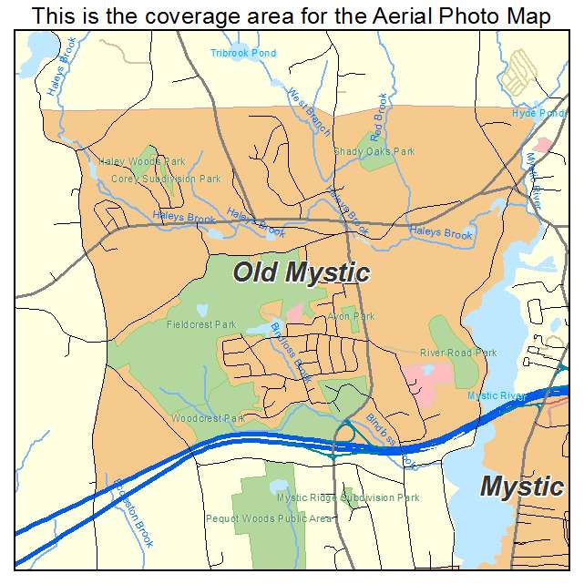 Old Mystic, CT location map 