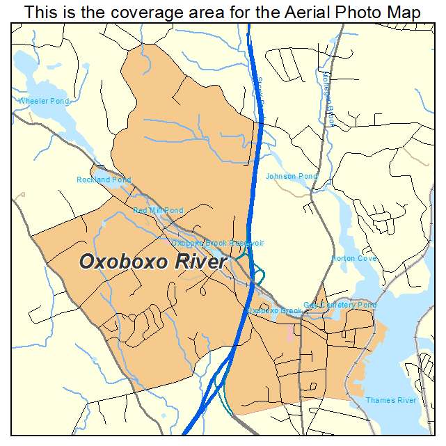 Oxoboxo River, CT location map 